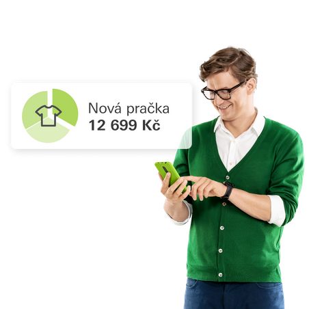 Bankéř ukazuje rozložení platby